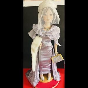 ❤️SOLD❤️VINTAGE PORCELAIN DOLL MG-626A  w/ Elegant Dress  24"